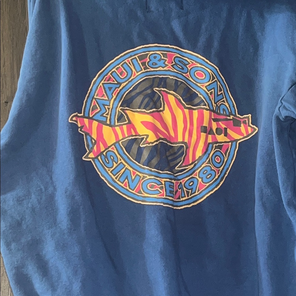 FLASH SALE! Maui and Sons Blue Hoodie size xl - Picture 2 of 4